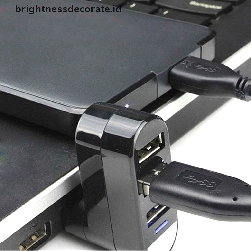 Adapter Splitter Hub 3 Port Usb 2.0 Dapat Diputar Untuk Notebook / Tablet