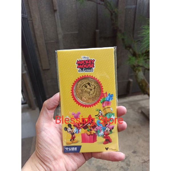 LM emas UBS 0.2 gram karakter mickey minnie donald daisy happy birthday,