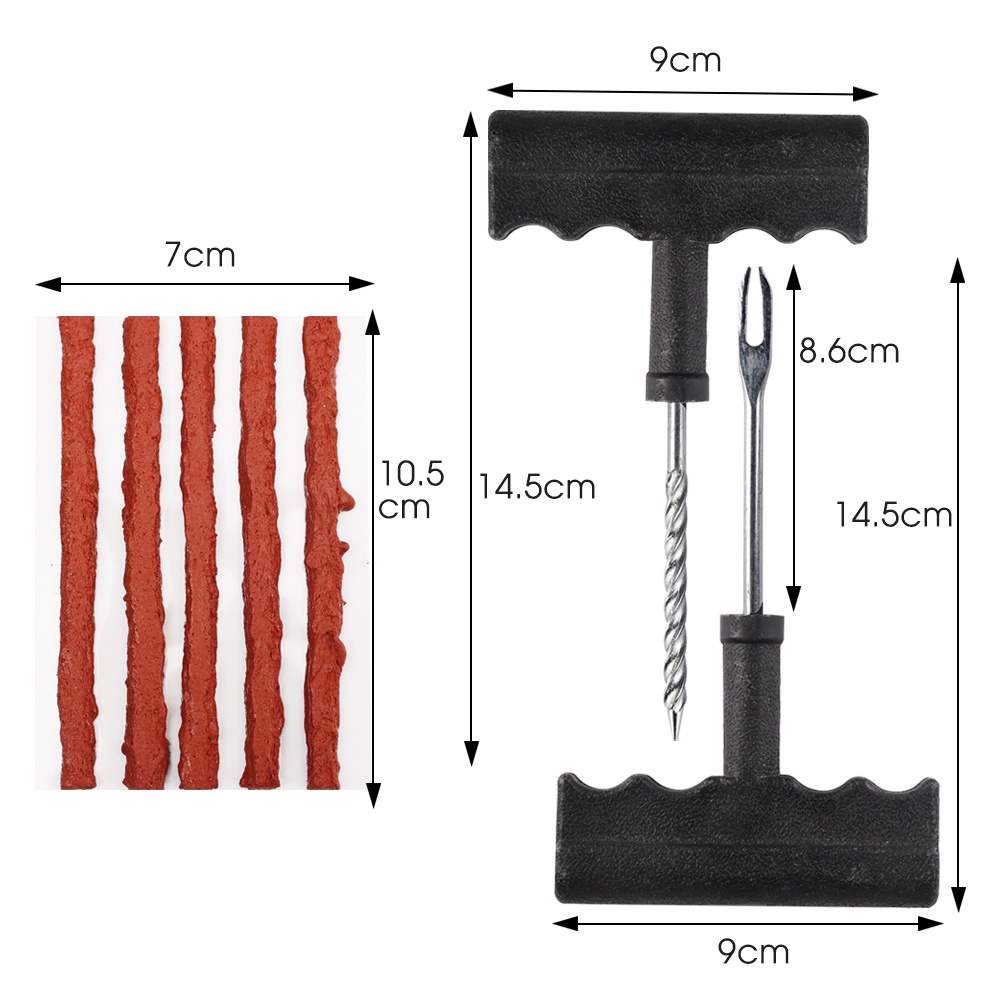 1 Set Strip Karet Untuk Reparasi Tambal Ban Mobil