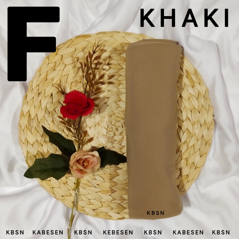 HIJAB L JERSEY PREMIUM NUTUP DADA PET TALI DEWASA- JILBAB KHIMAR KERUDUNG / READY GROSIR BPL TEEN BPL DEWASA BPL XL JUMBO JENIRA PAMELA FAMELY -kode KBSN 212  AO-AO-F-KHAKI