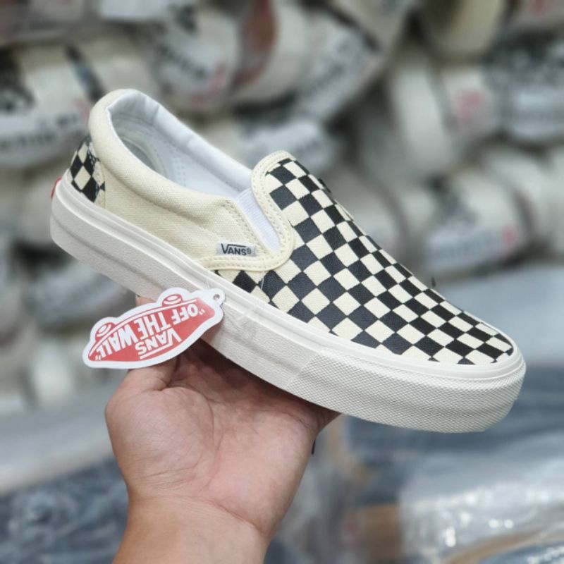 SEPATU VANS CHECKERBOARD SLIP ON KLASIK OG TERLARIS TERMURAH