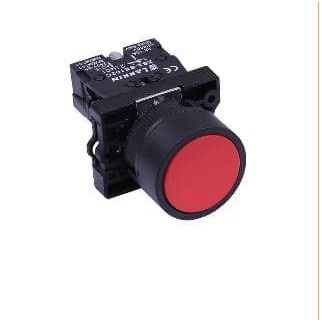 Push Button Plastic Head 1NC 22mm warna merah Larkin LB2-EA42