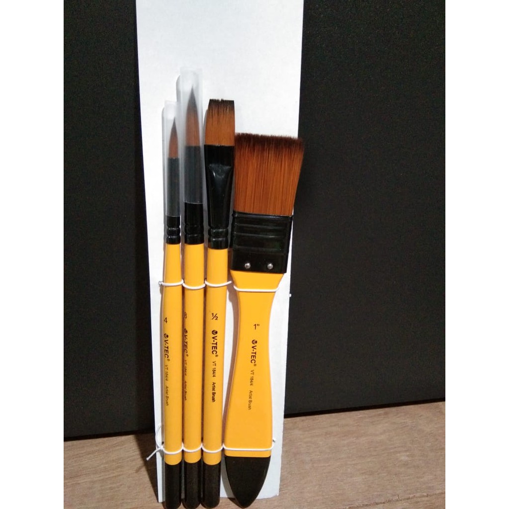 

V-Tec Brush A184 Set 4 / Kuas Lukis Set 4