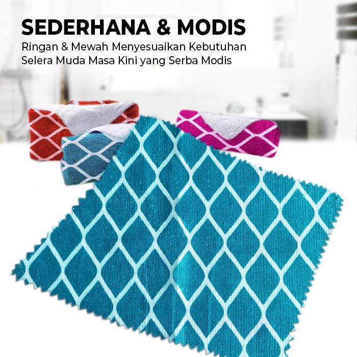 PROMO Kain Lap Tangan Motif Handuk Serbaguna Sapu Tangan Bahan Halus Serbet Wash Towel H22