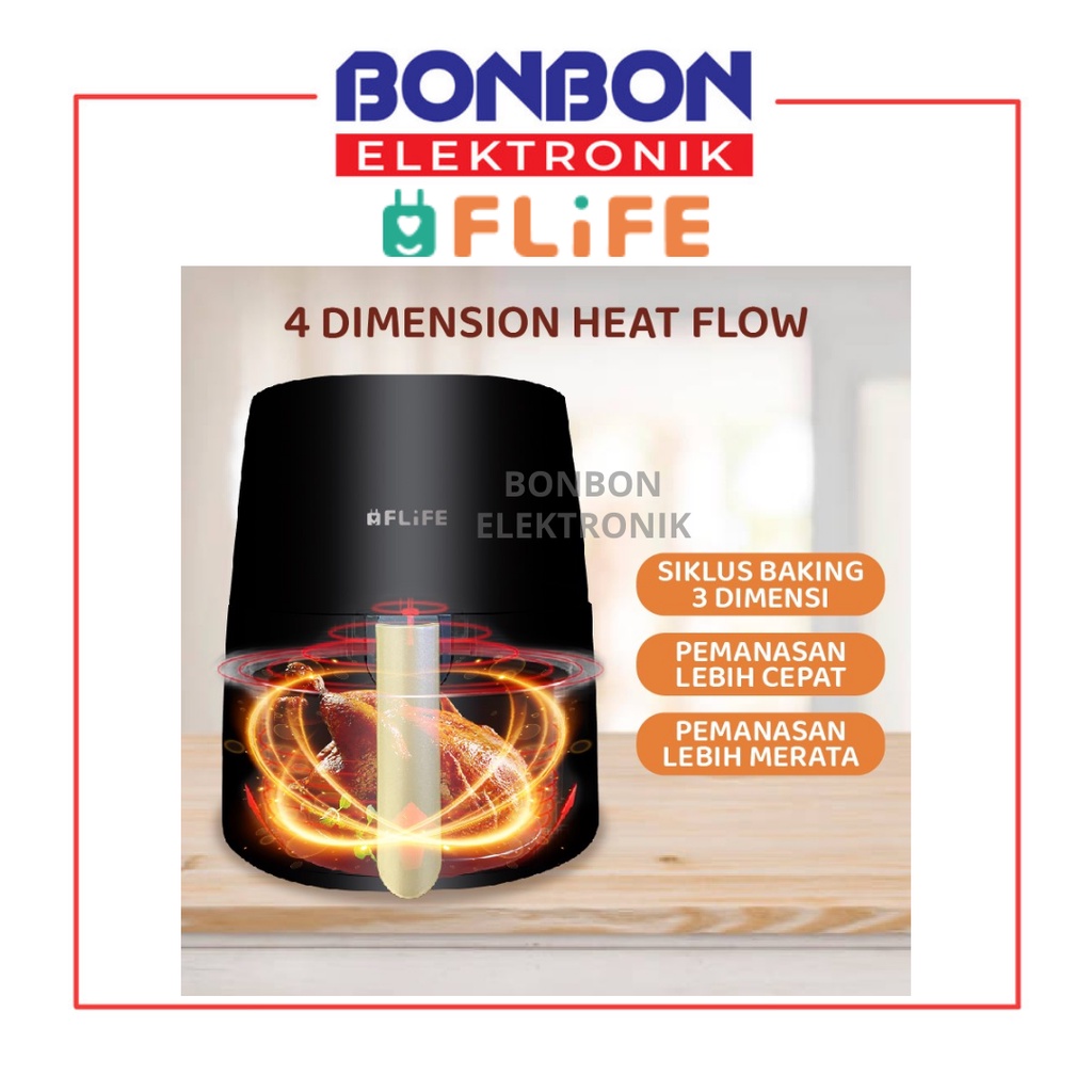 FLIFE Air fryer FC-12AF01 4.5L Mesin Penggoreng tanpa minyak