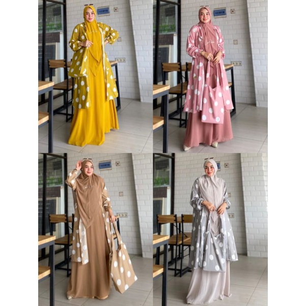PROMO Nara polka set ORY brand by viendra syari
