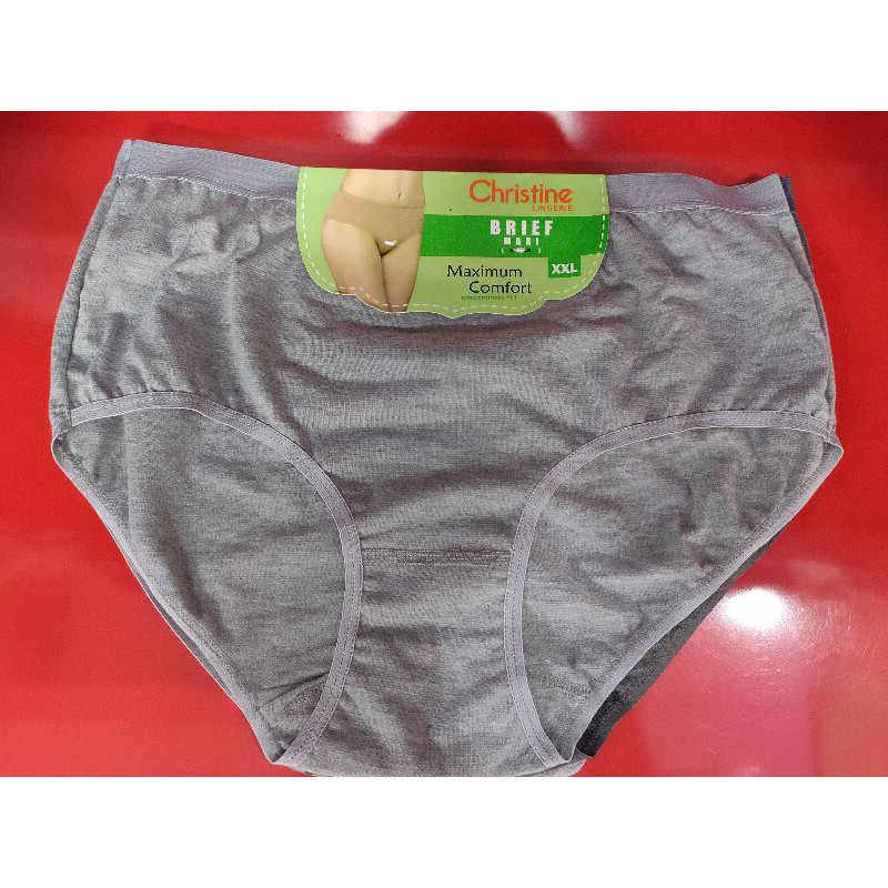 Brief panty CHRISTINE isi 3pcs mix Abu / Celana Dalam CHRISTINE