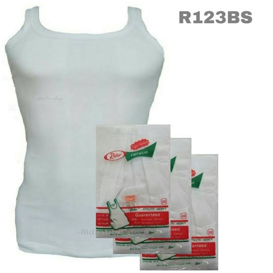 1 Pcs - Kaos Dalam Rider - Singlet Pakaian Dalam Pria Dewasa - Warna Putih