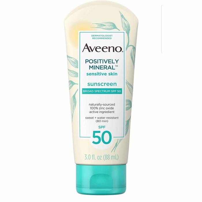 Sunblock | Aveeno Positively Mineral Sensitive Skin - Sunscreen Spf 50, 88Ml