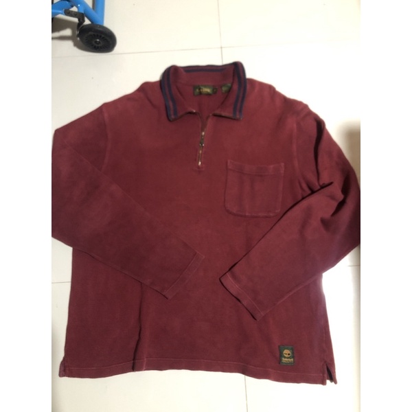 CN Crewneck baju sweater jaket zipper Timberland merah maron