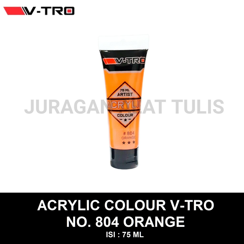 

CAT AKRILIK / ACRYLIC COLOUR 75 ML V-TRO NO. 804 ORANGE