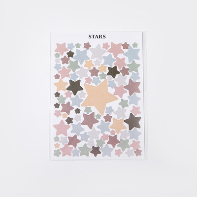 imoda 1lembar Stiker Berwarna-warni Lucu Diary Jurnal Alat Tulis Serpihan Scrapbooking DIY Dekorasi-H