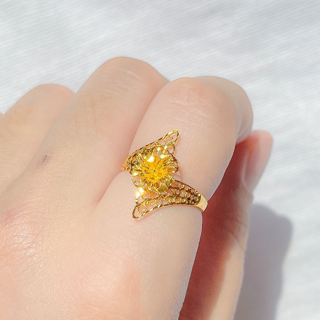 Cincin anak dan dewasa emas asli kadar 700 70% 16k kerawang model Z bunga like kendari 3D 1 2 gram gr g selisih terbaru