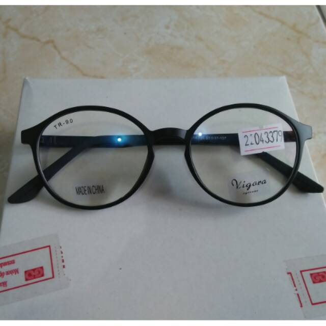 Kacamata anti radiasi handphone dan komputer bulat hitam VIGORA