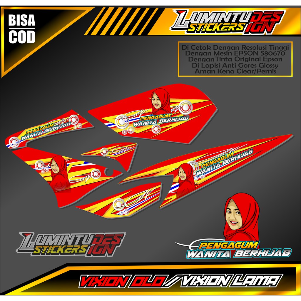 Striping Variasi Vixion Old Pengagum Wanita Berhijab