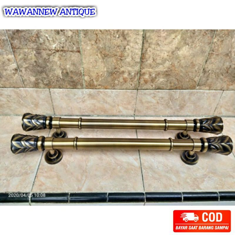 PROMO Handle Pintu Rumah Pagar Kuningan Antik Murah Motif Nanas AB 60cm