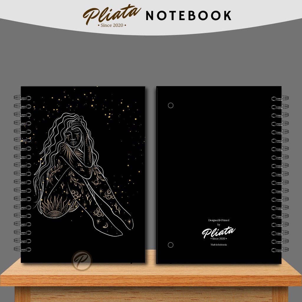 PLIATA NOTEBOOK SPIRAL - (PN73) Woman In Black - Softcover Doft Aesthetic Book Buku Tulis