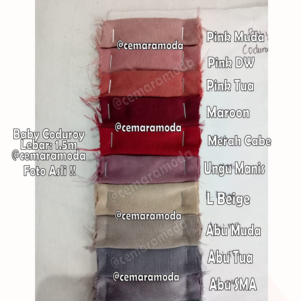 Kain Baby Codoray Softsuede (harga per 0.5 meter) / codoroy codoray kodoroy kodoray coduray coduroy / kain gamis kemeja atasan celana blazer blaser