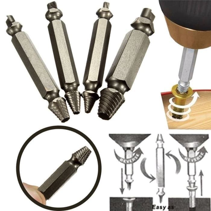 Alat Bantu Buka Baut Aisxle Screw Extractor Broken Striped Screw