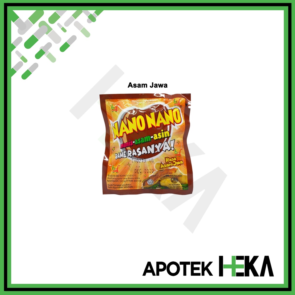 Nano-Nano Permen Asam Manis 12 g Jeruk Belimbing Rujak Nanas Asam Jawa (SEMARANG)