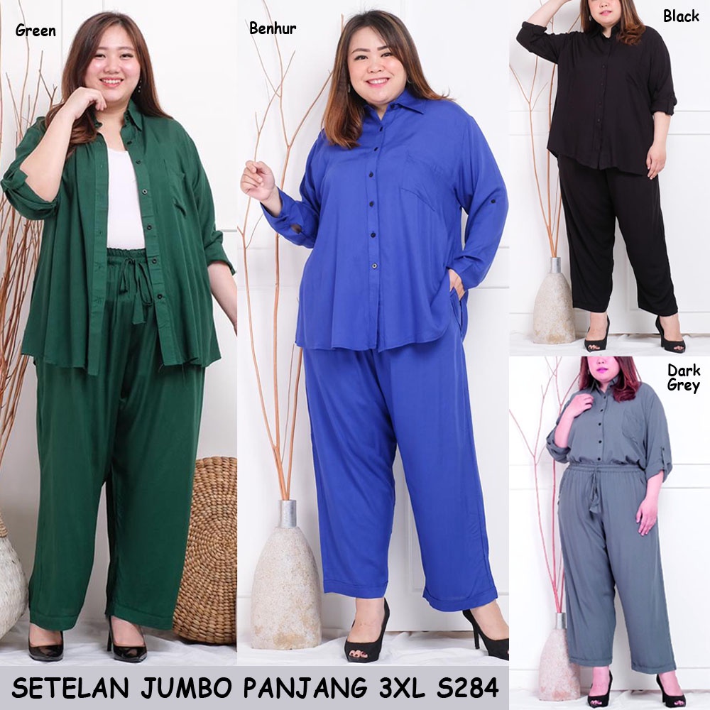 BIGCLO - (COD) LD 130cm Setelan Jumbo 3XL Celana Panjang