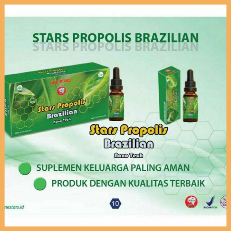 Stars Propolis Original Brazilian 1BOX  ISI 6 BOTOL Star Propolis Teknologi Nano