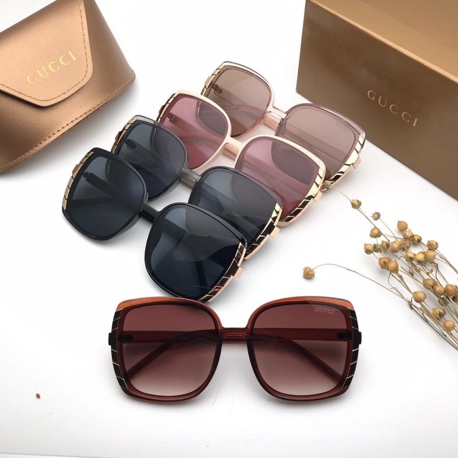 *COD* Kacamata Hitam Fashion Wanita MURAH Guccii 9149 (paket hemat)