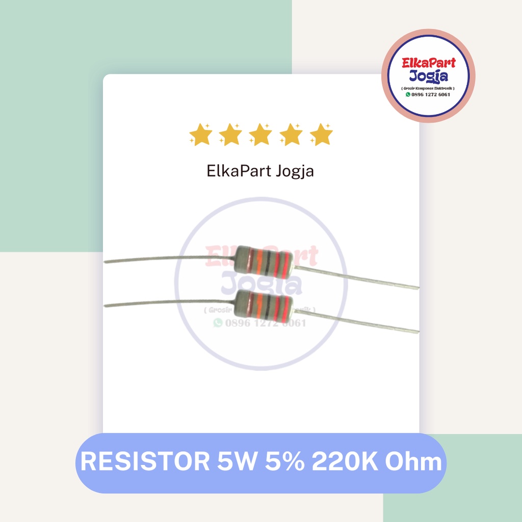 RESISTOR JAPAN 5W 5% 220k Ohm Resistor Metal Film
