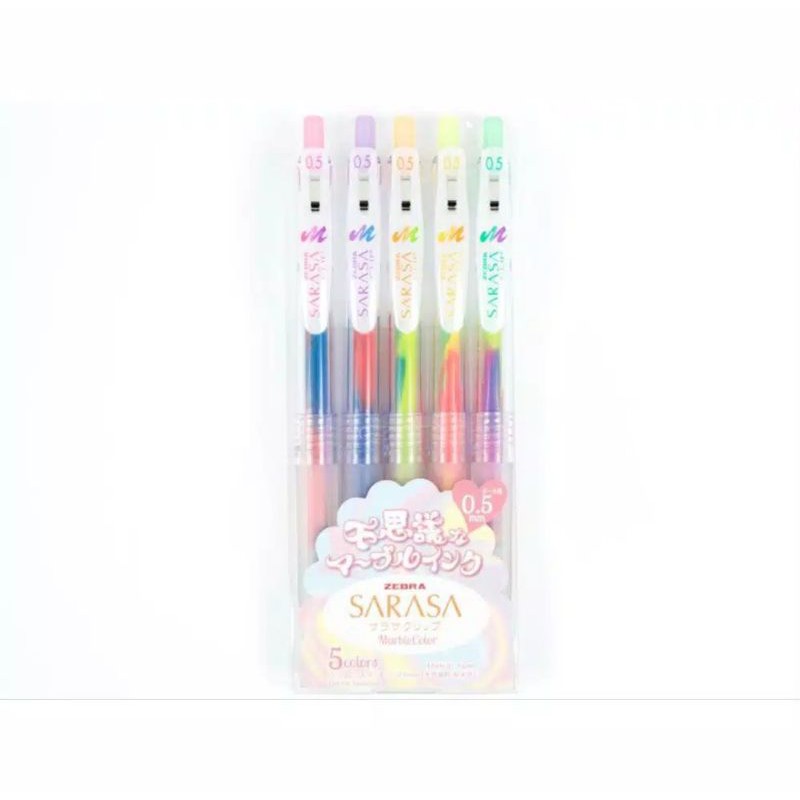 

Pulpel Gel Sarasa Clip Set Marble Colors Zebra - 0.5mm (Set)
