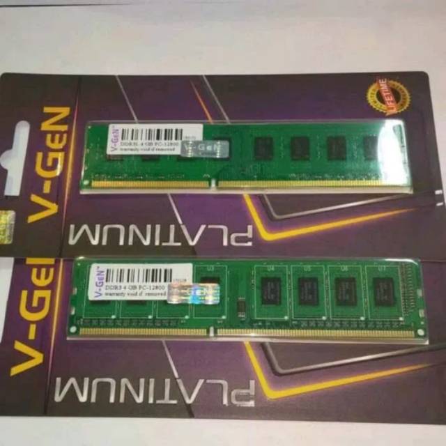 Memori V-Gen DDR3 4GB 12800/10600
