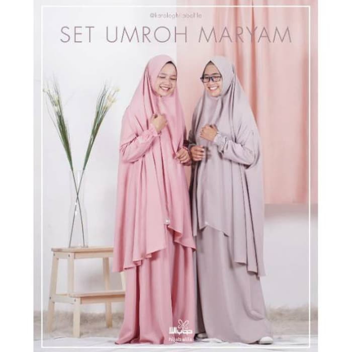 AL Promo Gamis Muslimah Syari Set Umroh Maryam By Hijab Alila Murah
