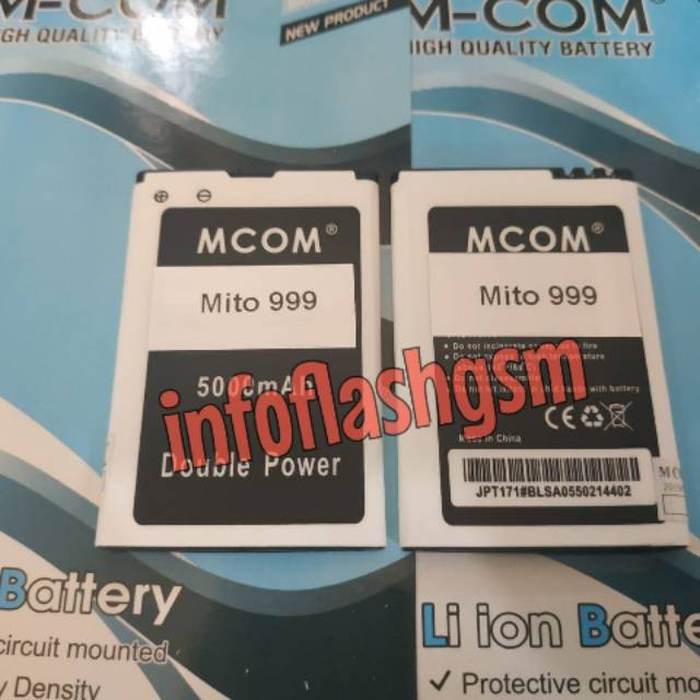 Battery Batre Baterai Double Power Mcom Mito 999