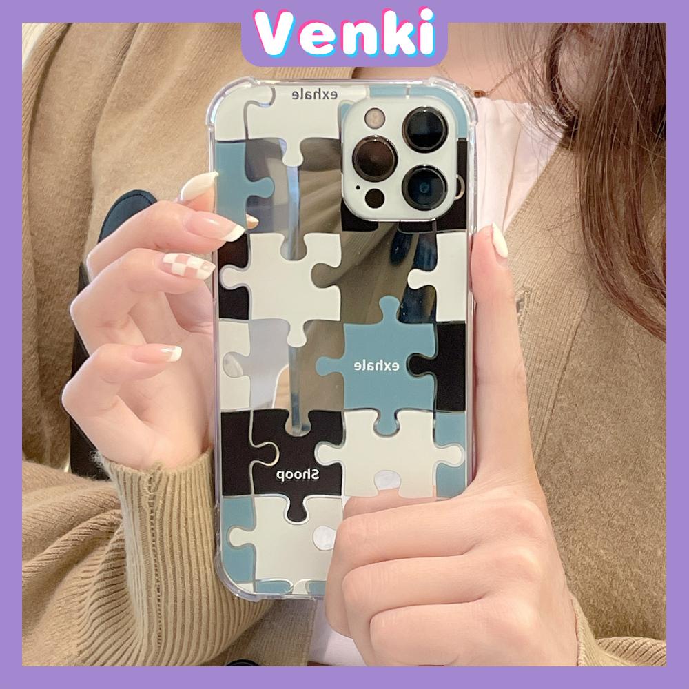 iPhone Case Acrylic HD Mirror Airbag Shockproof Protection Camera Cute Puzzle Compatible For iPhone 11 iPhone 13 Pro Max iPhone 12 Pro Max iPhone 7 Plus iPhone xr xs max