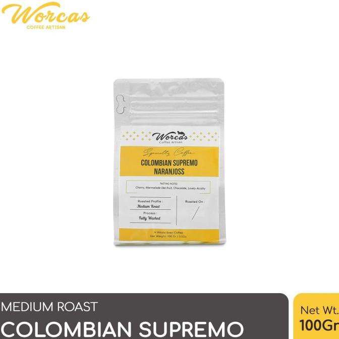 

[COD] WORCAS Arabica Colombia Supremo 100gr - Medium Roasted Coffee [COD]