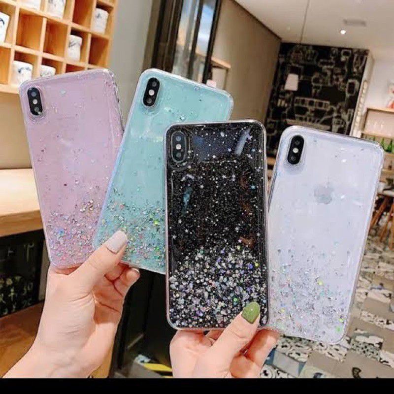 Oppo A5S Casing Soft Case Tpu Bahan Premium Glitter Glossy