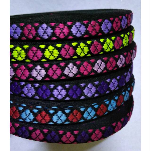 Pita Bordir Tali Bordir Renda Bordir 1cm Meteran