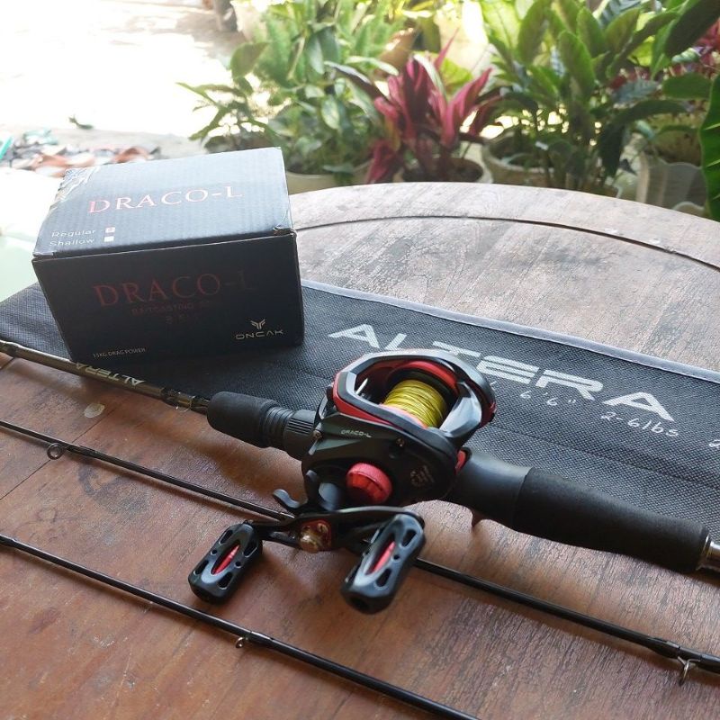 Set BaitCasting BC Joran Okuma Altera UL + Reel BC Oncak Draco