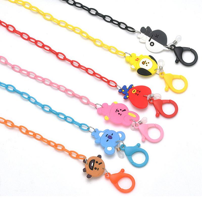 Kpop BTS Kartun Gantung Leher Rantai Kacamata Anti Hilang Lanyard In Stock New Arrival