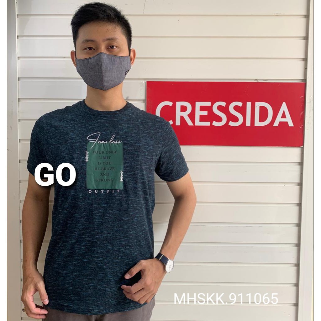 gos CRESSIDA KAOS Pakaian Pria Atasan Kaos Oblong Casual Santai Slimfit Lengan Pendek Original Brand