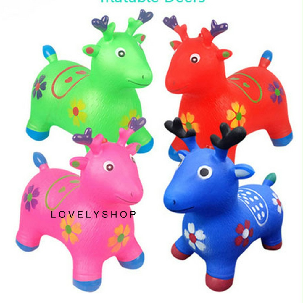ANIMAL JUMPING MAINAN ANAK KUDA KUDAAN KARET BESAR MAINAN TUNGGANG