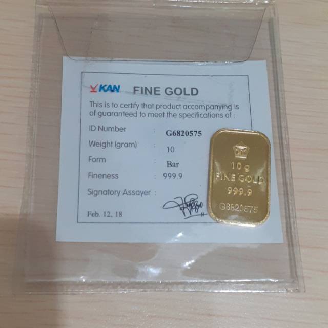 Logam Mulia Antam 10 gram Portrait