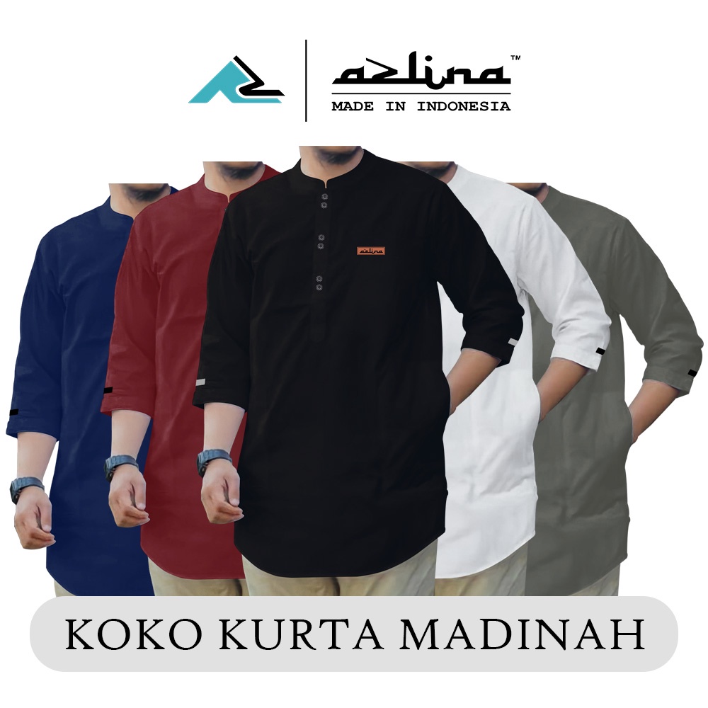 Baju koko pria dewasa terbaru lengan 3/4 kurta pakistan fashion pria dewasa muslim