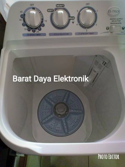 Mesin Cuci Sharp Aquamagic Mesin Cuci ES-T95CR Twintub Mesin Cuci [Low Watt/Super Aquamatic]