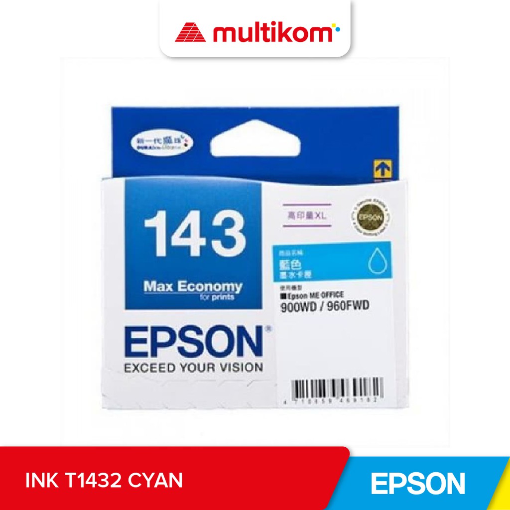 Ink Epson T1432 cyan/ 1433 magenta/ 1434yellow (WF7511) Refill ME82WD, ME900WD, ME960FWD, WF7011
