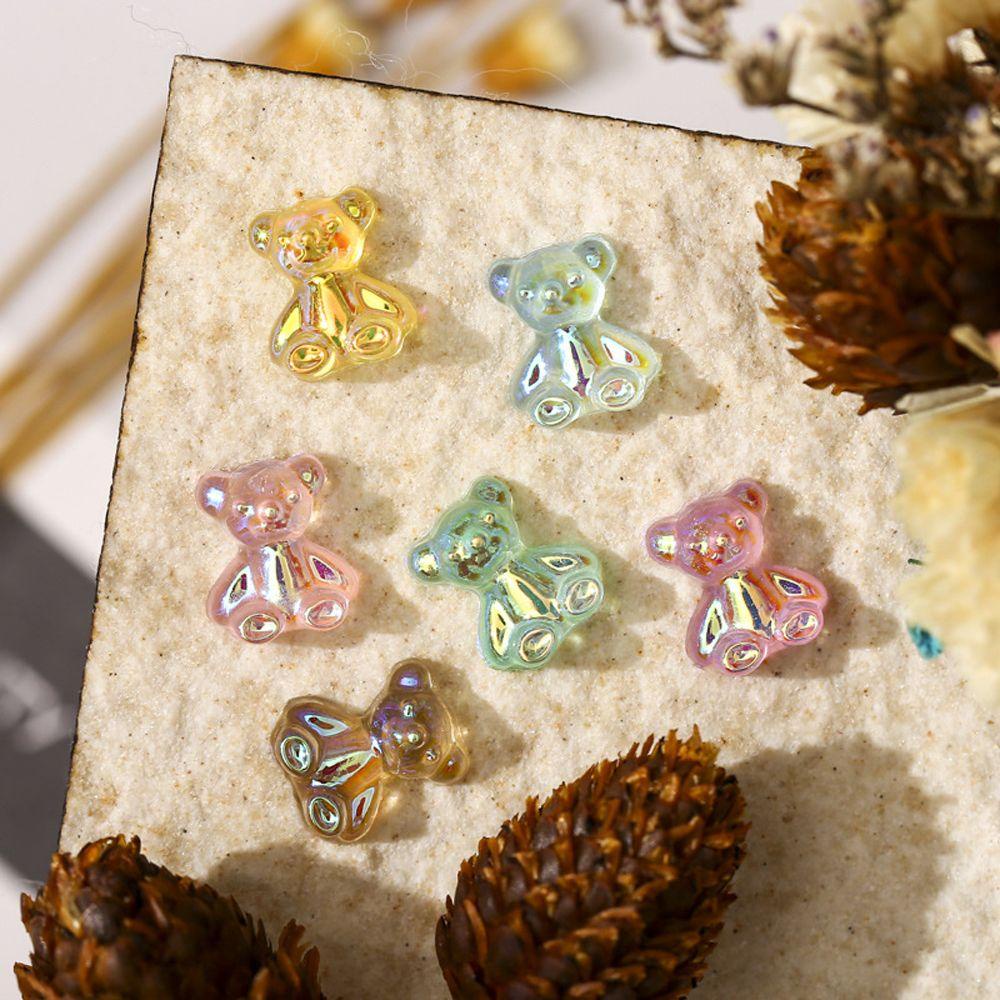 Agustinina Kartun Dekorasi Nail Art Hewan Korea Resin DIY Perhiasan Kuku