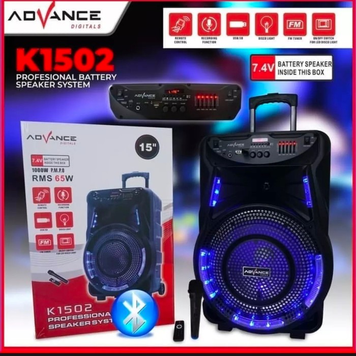 ADVANCE SPEAKER MEETING K1502 15 INCI BONUS MIKROFON