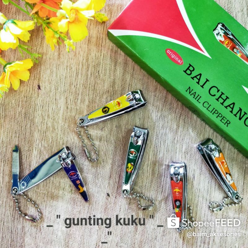 12pcs GUNTING KUKU BAI CHANG ORIGINAL MOTIF GROSIR