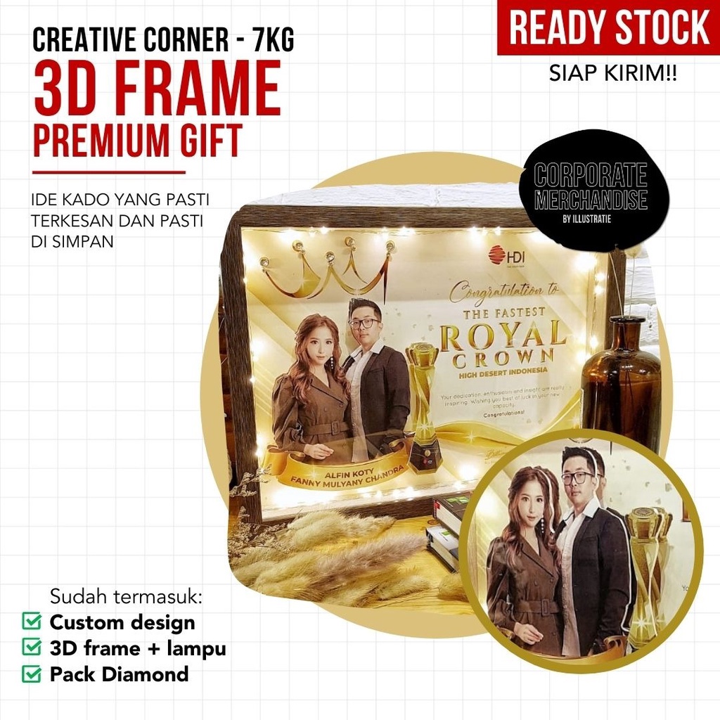 3D Frame Premium Gift Kado Terbaik