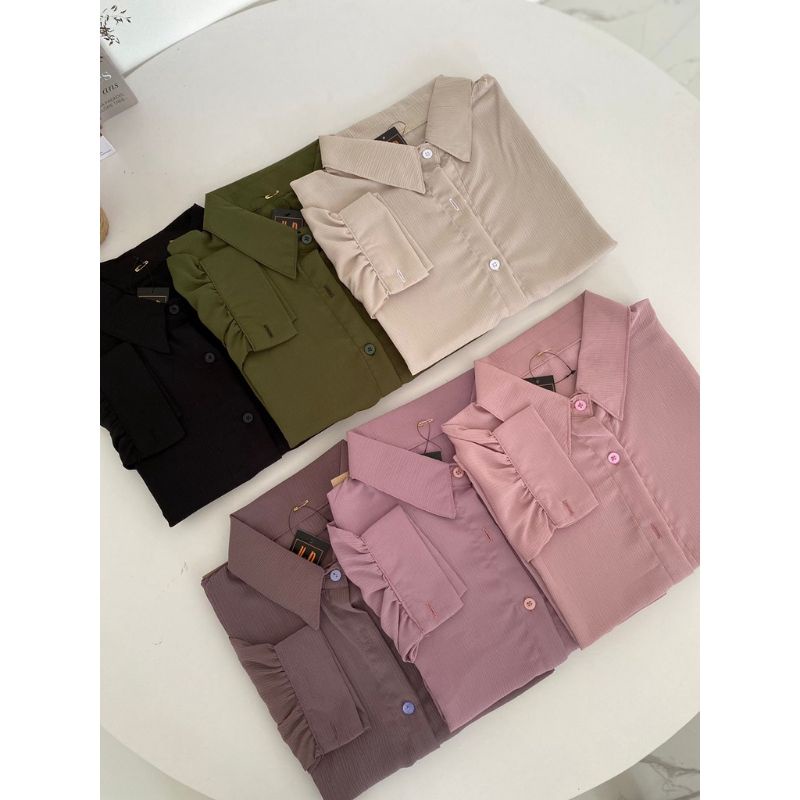 Camilla Kemeja Crop/ Kemeja Crop Polos/ Atasan Wanita