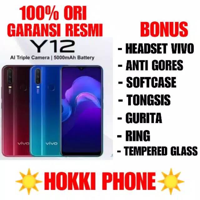 VIVO Y12 & Y12 i RAM 3GB ROM 32GB GARANSI RESMI VIVO 1 TAHUN | Shopee